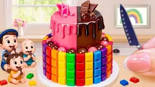 Amazing Mini Rainbow KITKAT Cake Decorating Ideas 🌈 Colorful Chocolate Candy Cake | Satisfying ASMR