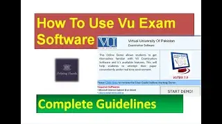 How to Use VU Exam Software Tutorial (Urdu/Hindi)& How to give paper in VU exam by Helping Hands