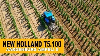 Aardenburg Ampeli 5  vineyard cultivator - New Holland T5.100 tractor in vineyard