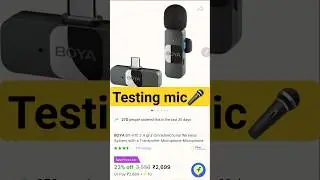 Testing Boya v10 wireless mic😳 | Boya  wireless mic test | #boyamic #boyamicreview #boyamike #boya