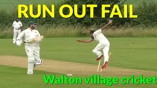 epic Run out FAIL - close run chase!  Funny cricket  WALTON VILLAGE CRICKET vs LEICESTER CRICKETERS