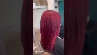 Blue to red hair transformation
