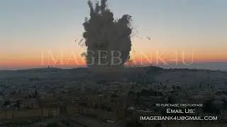 Missile or meteor strike Jerusalem Old city, Aerial view