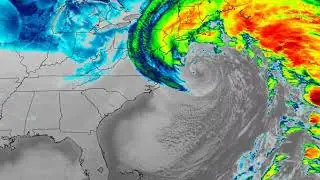 Bomb Cyclone Satellite View