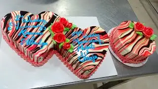 how to make redbee cake |double heart shape |wedding anniversary cake