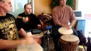 Bomba Queen teaching Seis Corrido to Djembe Musicians 1.MPG