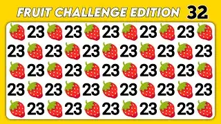 Find The Odd One Out |Number and letter Fruit Edition | Easy, Medium, Hard - Levels