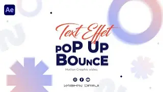 Popup Bounce Text Animation in After Effects | Easy Motion Graphics Tutorial