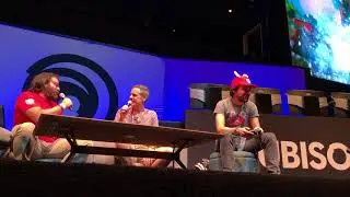 Davide Soliani & GrantKirkHope at E3 2018 Ubisof Mario Rabbids