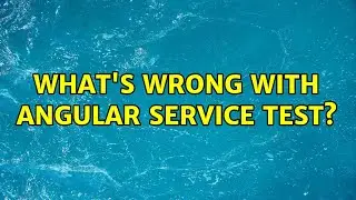What's wrong with Angular service test?