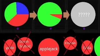 Agar.io team mode closing server survival 21 one vs all, red vs green