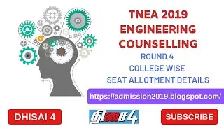 TNEA 2019 | SEAT ALLOTMENT | AFTER ROUND 4 | LIST OF COLLEGE FILLED MORE THAN 50% OF ITS SEAT