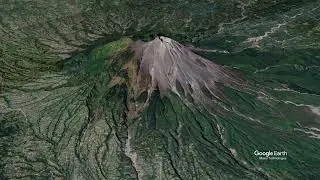 Merapi Mountain ( Google Earth Studio)