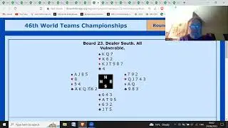 46th World Bridge Championships 2023 Round 8 Hands 17-32