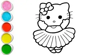 Beautiful Hello Kitty Drawing, Painting and Coloring For Kids and Toddlers_ Pretty Hello Kitty Dress