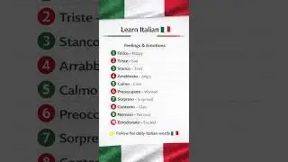 Italian words for feelings 🇮🇹