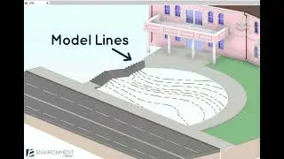 Как преобразовать линии модели Revit в контурные линии топографии
