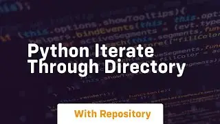python iterate through directory