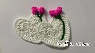 Crochet Heart Coaster Tutorial | Easy DIY Crochet Flower Coaster Pattern