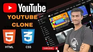 How To Design A YouTube Clone Using HTML And CSS | YouTube Clone Design Step By Step.