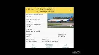 Jet 2 holidays diverted to Manchester airport Airbus A321-200 EXS8YM
