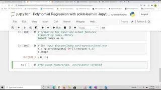 Polynomial Regression with scikit learn in Jupyter Notebook