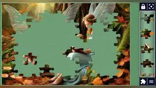 Fairy Tale Reading in the Autumn Woods 🍂🍁🪾🧩 beautiful jigsaw puzzle 🧩//@jigsawpuzzle45