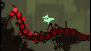 Rain World, Gourmand tries to save slug pup