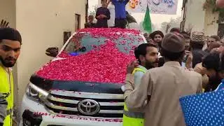 پیر طریقت رہبر شریعت جرنیل اہل سنت ظہیر الحسن شاہ صاحب کاآمام اباد شریف میں شاندار استقبال