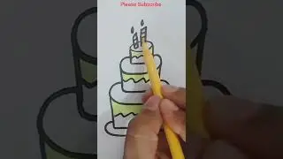 Cake Drawing Step by Step     #art #tabib #reels  #drawing #foryou #stepbystep #shorts