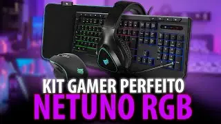 Combo Gamer PERFEITO Pichau NETUNO com LED RGB (Mouse, Mousepad, Headset e Teclado)