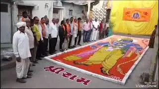 spread rangoli artist🔥😳🤭|biggest rangoli|big art|New rangoli|we made biggest rangoli| rangolidesign