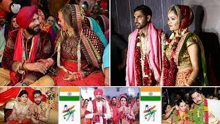 16 Star Indian Cricketers Wedding Moments || Indian Cricketers With Wives