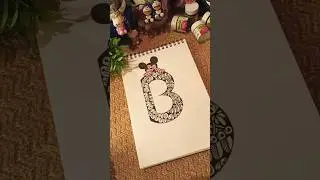 Day 2: Letter B (Mickey mouse) ❤️ | A to Z Alphabet Mandala Series | Sindhu Nooli #art