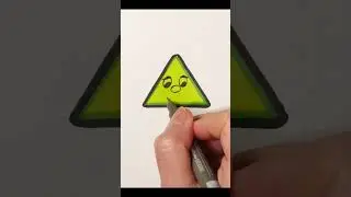 How to draw a Sad Triangle△🔺 #shorts #art #drawing