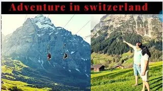 First Flyer (First Flinger)in Grindelwald Switzerland | Adventure in Alps | Grindelwald Village Tour