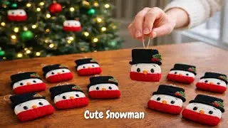 SNOWMAN CROCHET TUTORIAL ⛄ | Step by Step  | Easy New Year Ornament