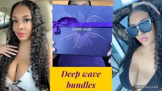 Luvme Hair deep wave bundles 24,26,28 unboxing & review