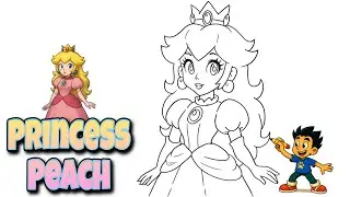 How to Draw Princess Peach Step by Step #princesspeach #drawing #supermariobros 
