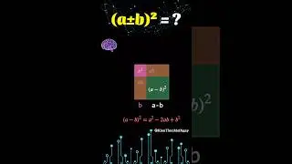 Chứng minh hằng đẳng thức (a&plusmn;b)&sup2; bằng h&igrave;nh học #toanhoc #maths #kienthuc #shorts