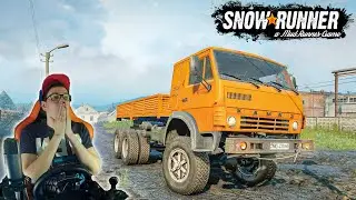 КУПИЛ ЛЕГЕНДАРНЫЙ КАМАЗ! ТАНКИ ГРЯЗИ НЕ БОЯТСЯ! SNOWRUNNER + РУЛЬ