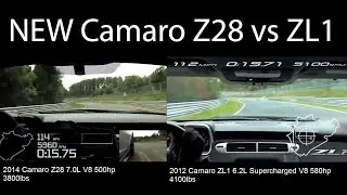 New Camaro Z28 vs Camaro ZL1 on Nurburgring
