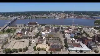Downtown Rock Island Illinois (Drone)