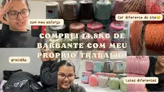 Minha primeira compra de 14,8kg de barbante direto da f&aacute;brica 