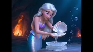 Mermaid Elara creates a timeless resin gift for her mother