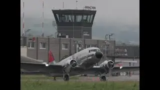 Classic Formation - First take off after the startup of the new tower in LSZG Grenchen