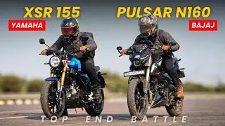 New Yamaha XSR 155 vs Bajaj Pulsar N160 &ndash; Drag Race & Top End Battle! 🔥