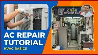 AC Repair Tutorial | AC Fridge Repairing Shop | HVAC Basics | Ali Raza Vlog 41