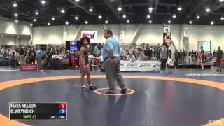 58 Round of 16 - Maya Nelson, Sunkist Kids vs Gabrielle Weyhrich, Bearcat WC