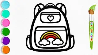 How to Draw Kids Backpack 🎒  Easy Drawing for Kids